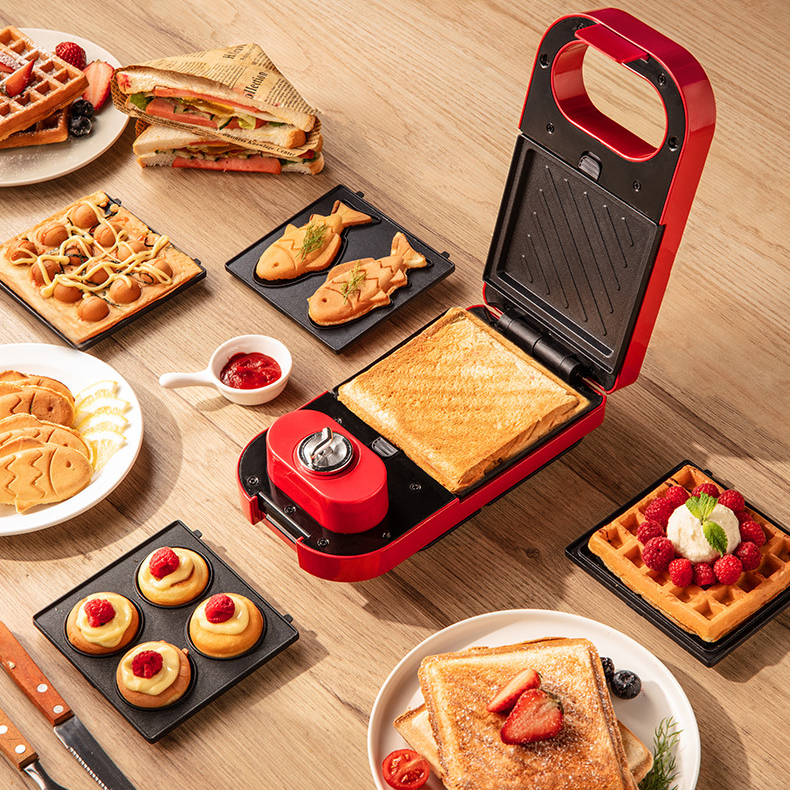 Airbot Mini Waffle Maker Donut & Sandwich Multi function Cooker Pot Non-Stick Bread Maker Electric Grill Oven WM101